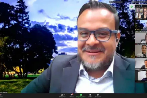 Captura de pantalla de la sesión virtual
