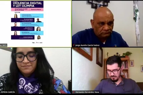 Captura de pantalla de la sesión virtual