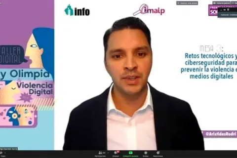 Captura de pantalla de la sesión virtual