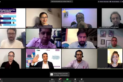 Captura de pantalla de la sesión virtual
