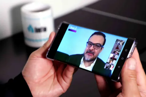 Captura de pantalla de la sesión virtual