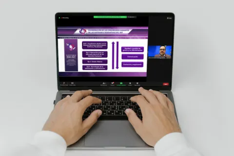 Captura de pantalla de la sesión virtual