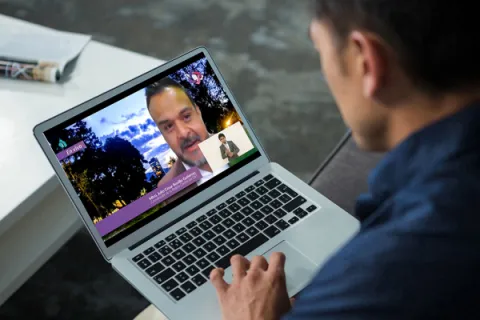 Captura de pantalla de la sesión virtual