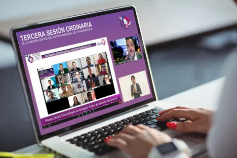 Captura de pantalla de la sesión virtual