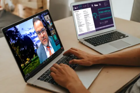 Captura de pantalla de la sesión virtual