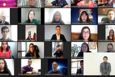 Captura de pantalla de la sesión virtual