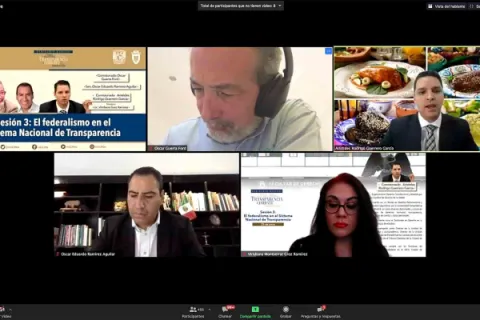 Captura de pantalla de la sesión virtual