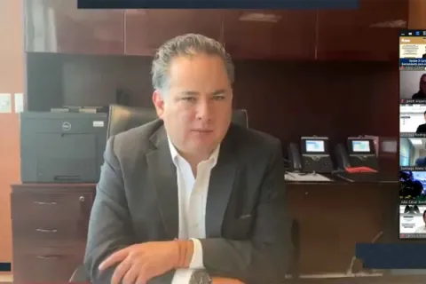 Captura de pantalla de la sesión virtual
