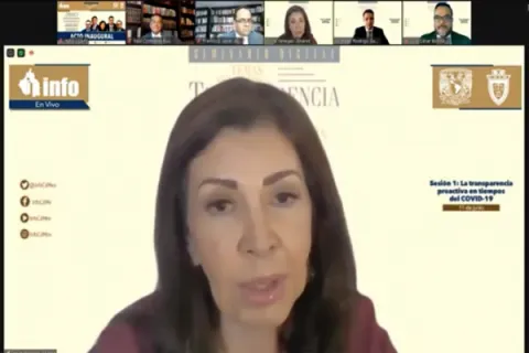 Captura de pantalla de la sesión virtual