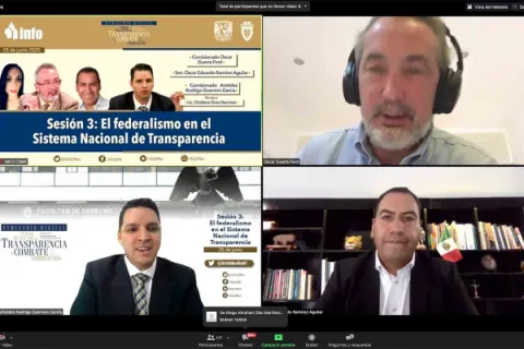 Captura de pantalla de la sesión virtual