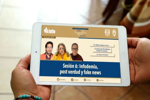 Captura de pantalla de la sesión virtual