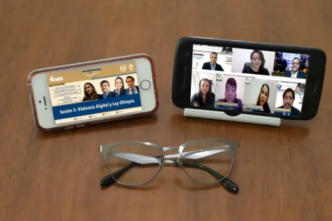 Captura de pantalla de la sesión virtual