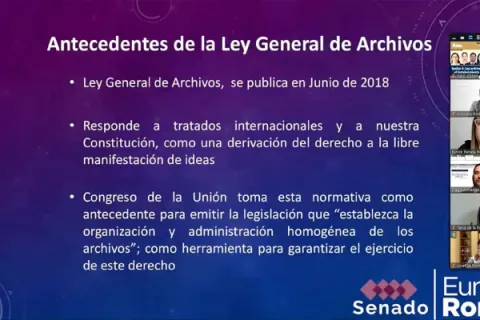 Captura de pantalla de la sesión virtual