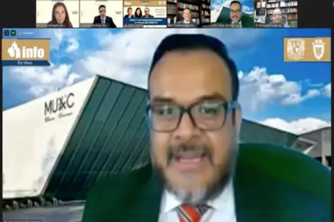 Captura de pantalla de la sesión virtual