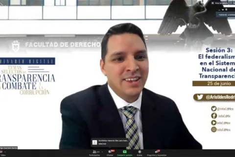 Captura de pantalla de la sesión virtual