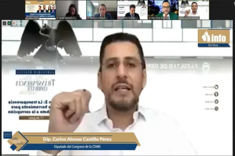Captura de pantalla de la sesión virtual