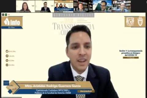 Captura de pantalla de la sesión virtual