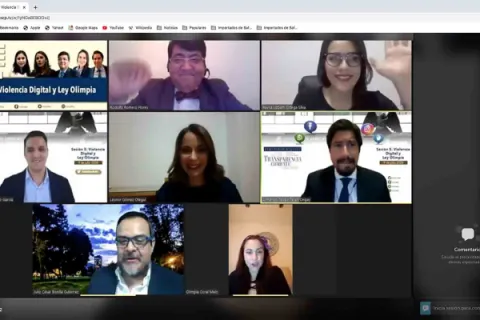 Captura de pantalla de la sesión virtual
