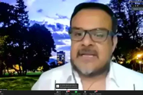 Captura de pantalla de la sesión virtual
