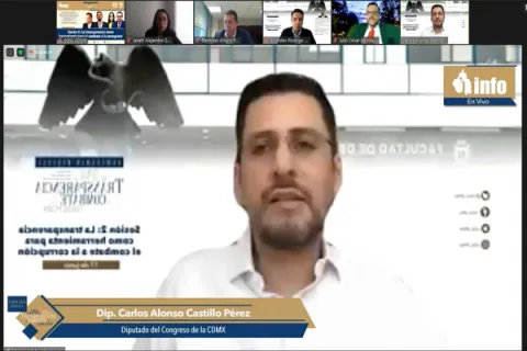 Captura de pantalla de la sesión virtual