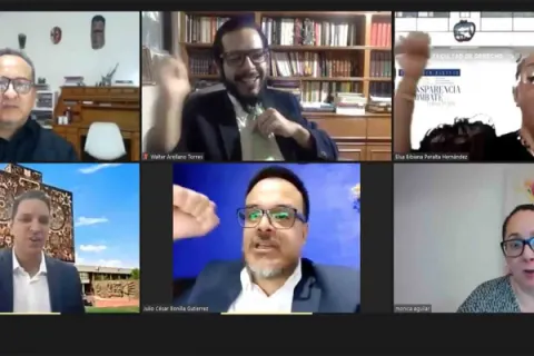 Captura de pantalla de la sesión virtual