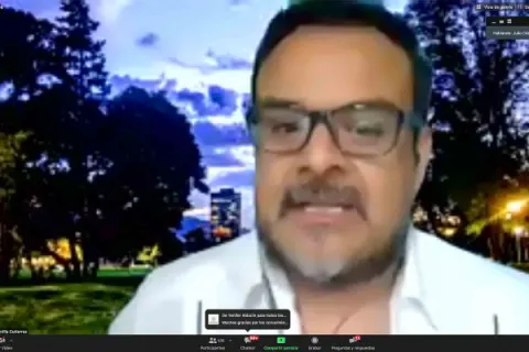 Captura de pantalla de la sesión virtual