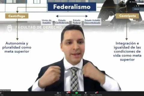 Captura de pantalla de la sesión virtual