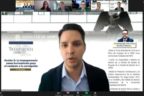 Captura de pantalla de la sesión virtual