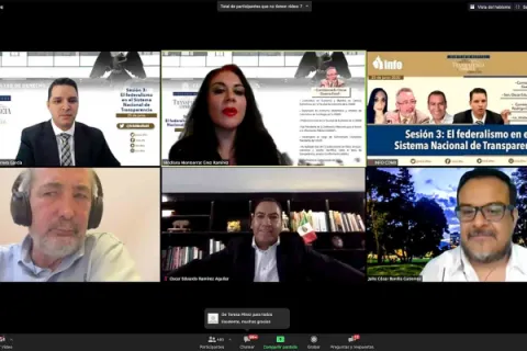 Captura de pantalla de la sesión virtual