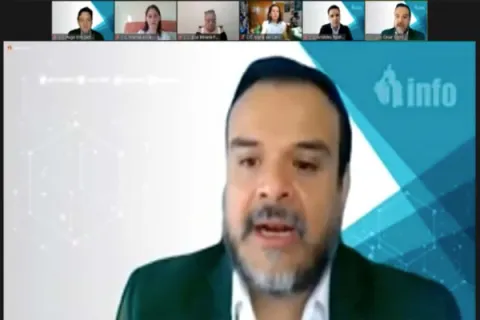 Captura de pantalla de la sesión virtual