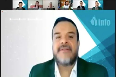 Captura de pantalla de la sesión virtual