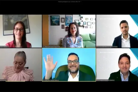 Captura de pantalla de la sesión virtual