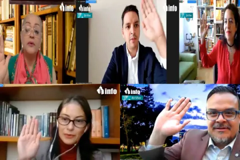 Captura de pantalla de la sesión virtual
