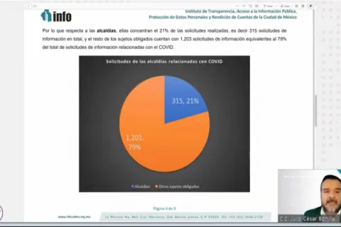 Captura de pantalla de la sesión virtual