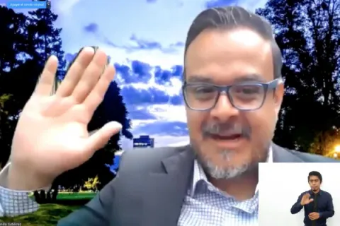 Captura de pantalla de la sesión virtual