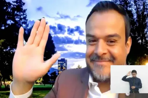 Captura de pantalla de la sesión virtual