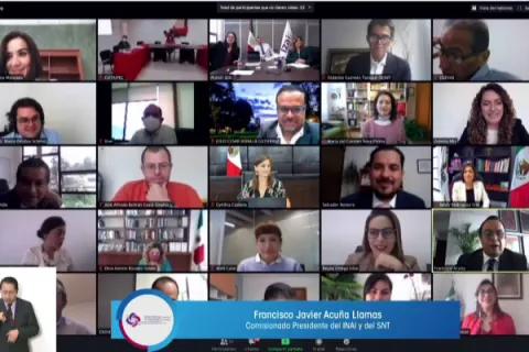 Captura de pantalla de la sesión virtual