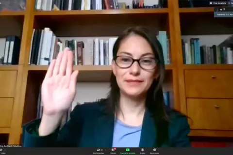 Captura de pantalla de la sesión virtual