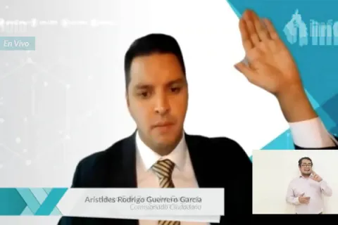 Captura de pantalla de la sesión virtual