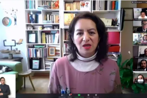 Captura de pantalla de la sesión virtual