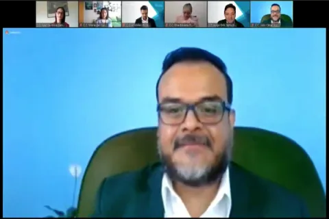 Captura de pantalla de la sesión virtual
