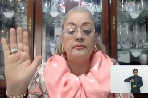 Captura de pantalla de la sesión virtual