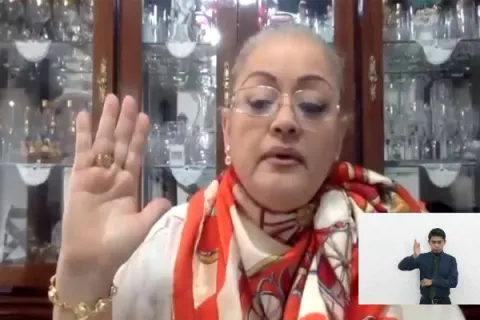 Captura de pantalla de la sesión virtual