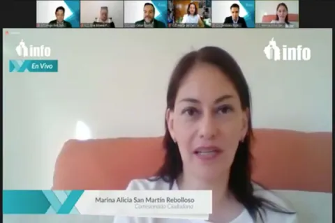 Captura de pantalla de la sesión virtual