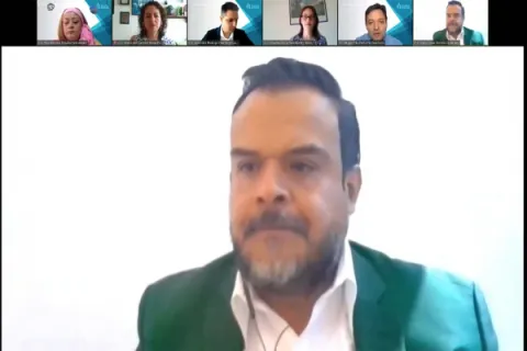 Captura de pantalla de la sesión virtual