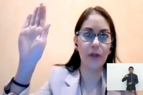 Captura de pantalla de la sesión virtual