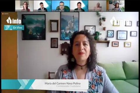 Captura de pantalla de la sesión virtual