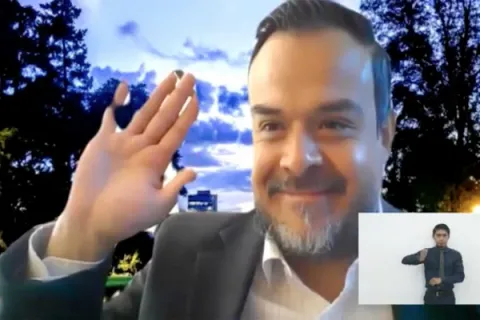 Captura de pantalla de la sesión virtual