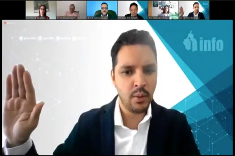 Captura de pantalla de la sesión virtual