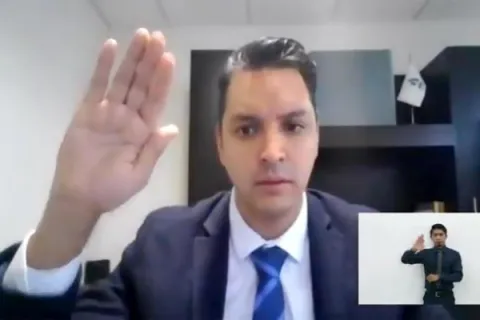 Captura de pantalla de la sesión virtual